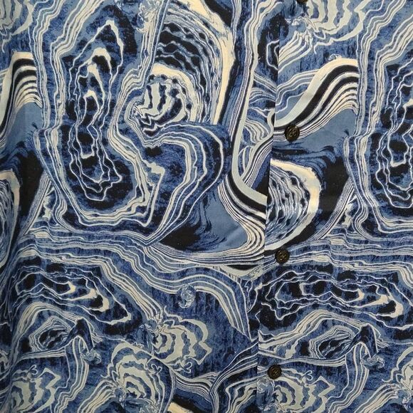 Perry Ellis Men's Layer Shell Print Stretch Short Sleeve Button-Down Shi… - Picture 3 of 5